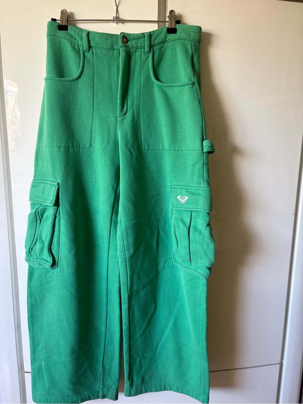 Roxy x Kelia Moniz Bright Green Cargo Fleece Pants